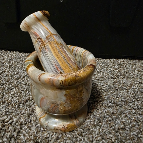 Other - Onyx Mortar and Pestle in Earthy Striations